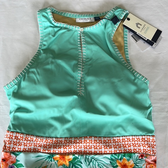 Cabana Life Cayman Embroidered Keyhole One Piece Bathing Suit NWT - Picture 4 of 15